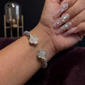 Clover Open Bangle (Bubble Band)